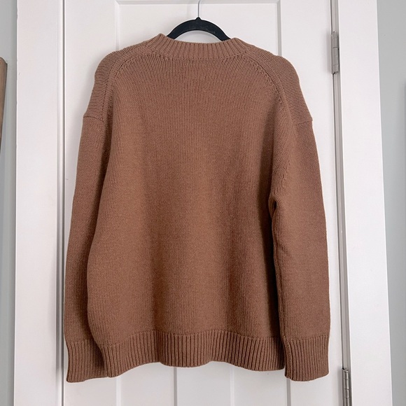 ANINE BING Rosie Cashmere Crewneck Oversized Sweater Camel - Picture 6 of 9